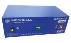 Megacell LiFePO4 25.6 V 200 Ah Lityum Demir Fosfat Akü