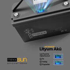 MEXXSUN Lityum Akü 12.8V 100Ah (LiFePo4) 1280Wh