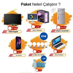 Güneş Enerjisi Bağ Evi Solar Paketi 3KVA İnverter 350W Güneş Paneli 150AH Jel Akü