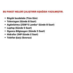 Güneş Enerjisi Bağ Evi Solar Paketi 3KVA İnverter 350W Güneş Paneli 150AH Jel Akü