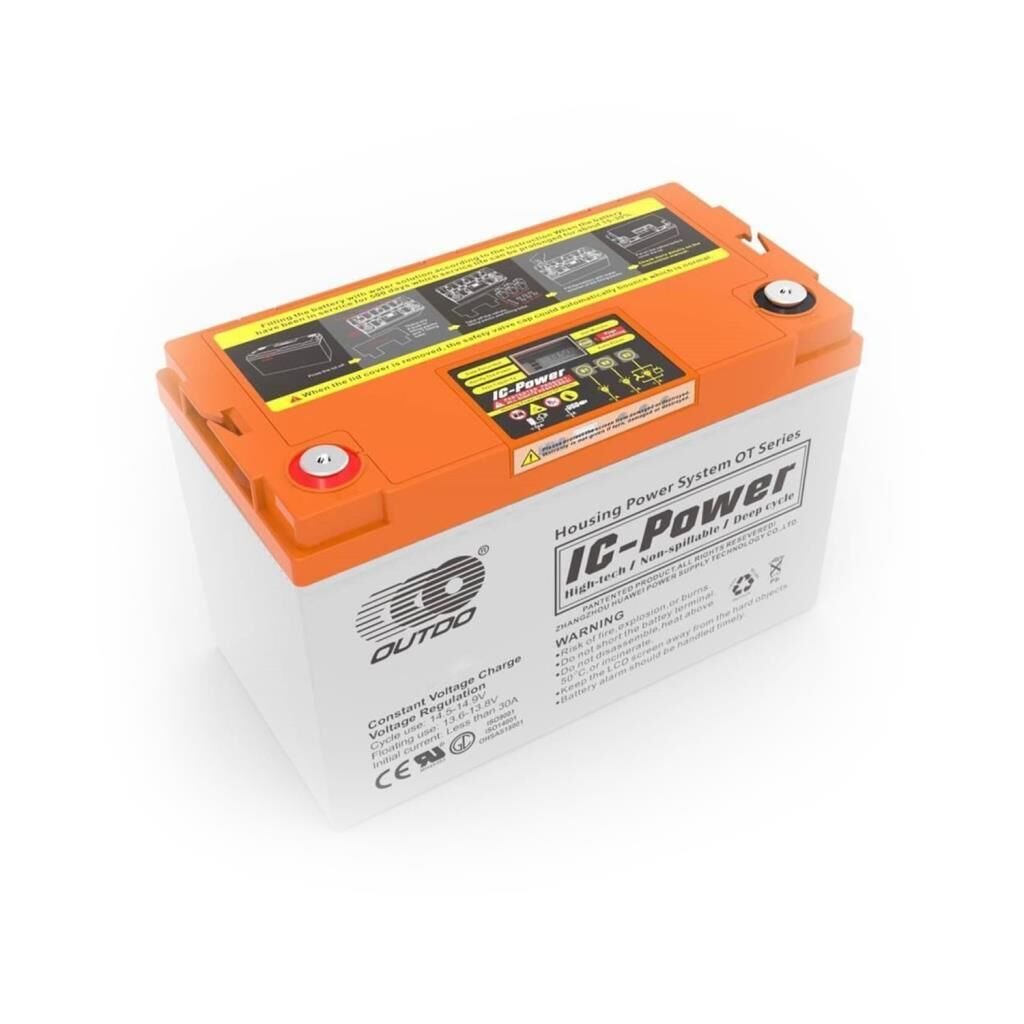 Outdo 12V 150 Amper Dijital Ekranlı Akıllı Jel Akü