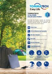 TommaTech Easy Life 15Wp Mobil Solar Şarj Paneli TT-FSC-15