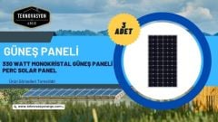 Güneş Enerjisi  Hibrit Paket 3 Kva Tam Sinüs İnverter 330 watt Güneş Paneli 150 Amper Jel Akü 1000 WATT 24 V Rüzgar Türbini + Yerli Şarj Kontrol Cihazı Rüzgar Türbini Set