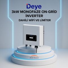 DEYE 3KW ON-GRİD MONOFAZE İNVERTER