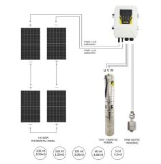Hegel Dc Solar Dalgıç Pompa 115 Volt 13,5 Amper