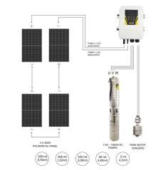Hegel Dc Solar Dalgıç Pompa 115 Volt 13,5 Amper