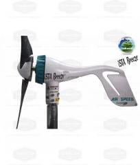 İSTA-BREEZE 500 W 12-24 V Rüzgar Türbini Air Speed +  Hibrit Şarj Kontrol Cihazı + Direk Seti