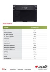 Arçelik ARCLK-FSP-20W Taşınabilir Güneş Paneli