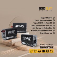 MEXXSUN Modifiye sinüs 12V 1200W inverter