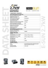 SAKO E-SUN 24 Volt 2.7 KW Tam Sinüs Mppt Akıllı İnverter 450 VDC