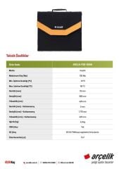 Arçelik ARCLK-FSB-100W 4 KatlanırTaşınabilir Güneş Paneli