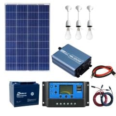 105 WATT SOLAR PANEL TV LIGHTING PACKAGE SOLAR PACKAGE Bağ Evi Off Grid Package