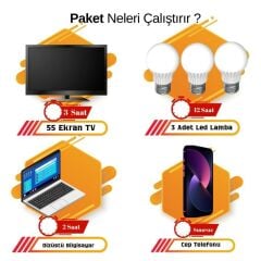 105 WATT SOLAR PANEL TV LIGHTING PACKAGE SOLAR PACKAGE Bağ Evi Off Grid Package