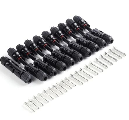 MC4 SOLAR PANEL SOLAR أنثى ذكر موصل موصل مجموعة 10 قطعة موصل