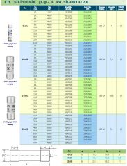 100 A AMPER SOLAR SİGORTA KARTUŞ SİLİNDİRİK