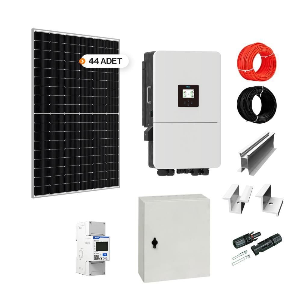 ON GRID الاستهلاك الذاتي 20 kW kVA نظام حزمة الألواح الشمسية ثلاثية الطور للطاقة الشمسية الهجينة