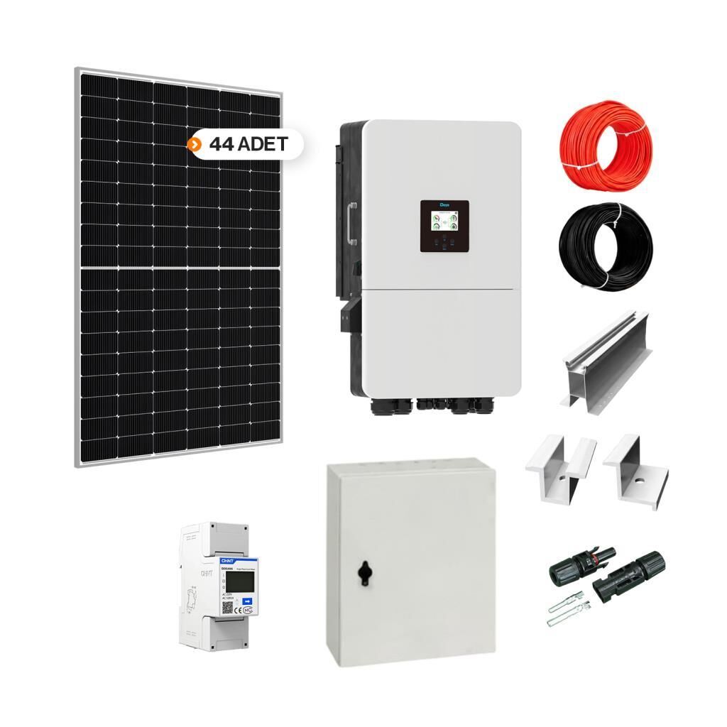 ON GRID Öztüketim 20kW Trifaze Solar Güneş Paneli Paket Sistemi