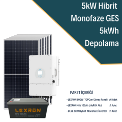 5kW Monofaze Hibrit Güneş Enerjisi Sistemi 1