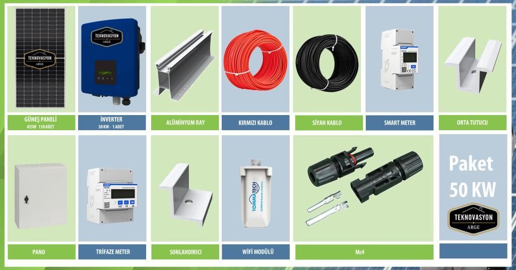 ON GRID 50 kW kVA Three Phase Solar Solar Panel Package System On Grid Package System