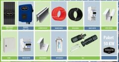 ON GRİD 50 kW kVA Trifaze Solar Güneş Paneli Paket Sistemi