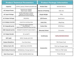 Orbus 2200W Taşınabilir Güç Kaynağı + 110W Esnek Güneş Paneli