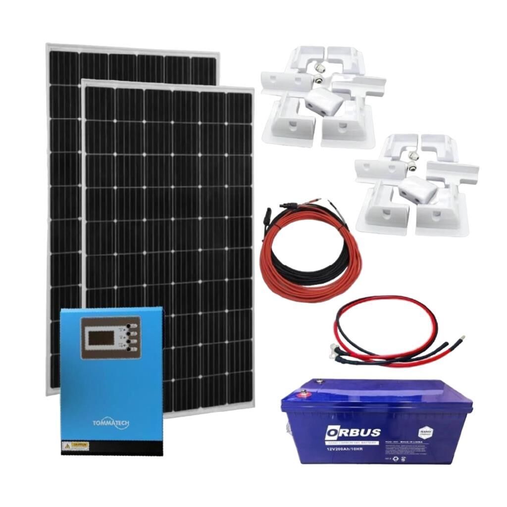 Güneş Enerjisi Karavan Solar Paketi 1kva Mppt İnverter 205w Güneş Paneli