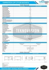 TommaTech Modüler Serisi 51.2V 102AH G2 LFP Lityum Batarya Akü LİFEPO4