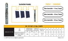 DC Pompa 1.5Hp / 1100W / 72V (4DC6-84-72-1100)
