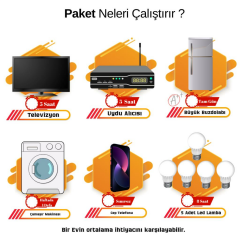 Güneş Enerjisi Bağ Evi Solar Paketi  Hybrit  inverter 6200 W 48V 410W Güneş Paneli 100 Ah Jel Akü