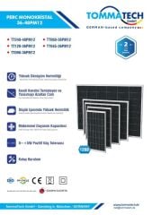 TommaTech 90Wp M12 36PM HC-MB Güneş Paneli