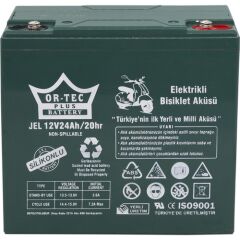 Ortec Jel Akü 12 V 24 Ah Elektrikli Motosiklet Aküsü