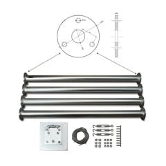 İsta Breeze İ-700 W 12V/24V/48V Rüzgar Türbini + Hibrit Şarj Kontrol Cihazı + Direk Seti