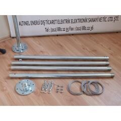 İstaBreeze Direk Seti 4 metre - Rüzgar Türbini için 15 kg taşıma kapasiteli