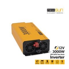 Mexxsun Tam Sinus Ups (Remote Ekran) 12V 3000W İnverter