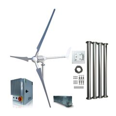 IstaBreeze Set i‑2000W 24V/48V Rüzgar Türbini + Wind Pro Şarj Kontrol + Direk Seti