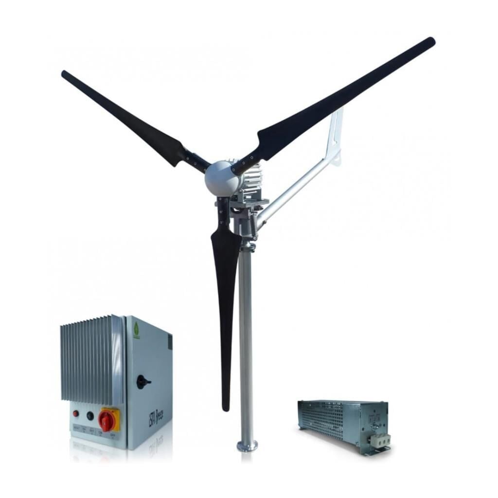 İsta Breeze Set i‑1500W Windsafe Korumalı 48V Rüzgar Türbini + Wind Pro Şarj Kontrol
