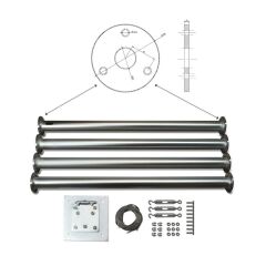 İsta Breeze 1500W 24V/48V Windsafe Korumalı Rüzgar Türbini + Wind Pro Şarj Kontrol Cihazı + Direk Seti