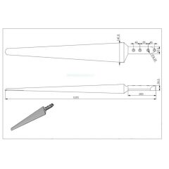 Istabreeze Wing Set - 107 cm 3 Piece White Wing Set Ø2،10m مجموعة أجنحة