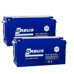 Güneş Enerjisi Bağ Evi Solar Paketi - 2000W Tam Sinüs İnverter, 2 x 340W 24V Polikristal Güneş Paneli, 2 x 150Ah 12V Jel Akü