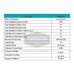 Pylontech Force H2 Lityum Akü, 96 Volt 37 Amper 3.55 kW