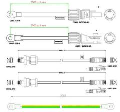 Pylontech FC0500M-40 Akü Denetleme BMS, Taban, Kablolar, Force H2 için