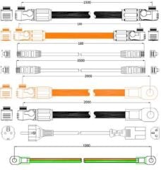 Pylontech SC500-100S Akü Denetleme BMS, Taban Kablolar, (H48050 için)