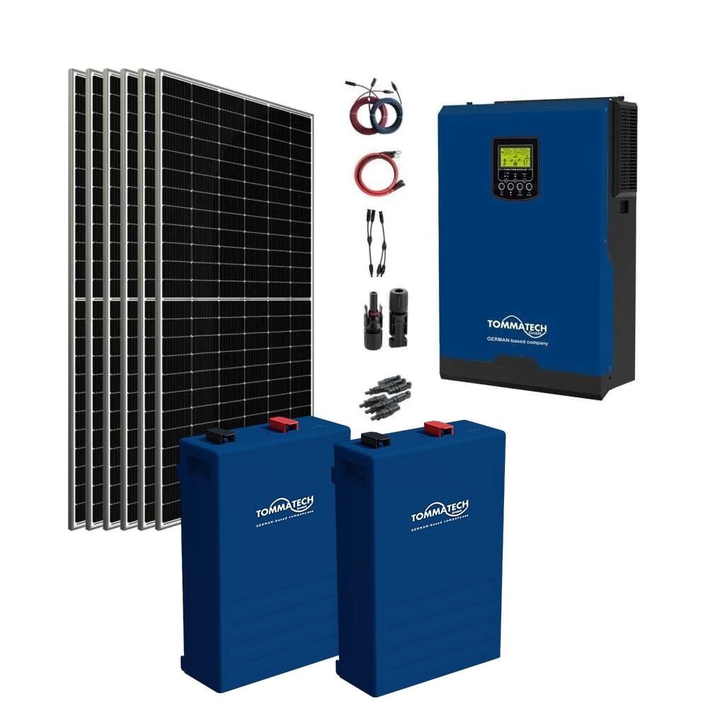 20.000 Watt Büyük Bağ Evi Solar Paketi 600w Güneş Paneli 5kw İnverter 10Kw Lityum Akü