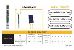 DC Pompa 0.4 Hp / 300W / 24V (3RDC3-35-24-300)