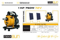 DC Yüzey Pompa 1Hp 750W (SFP6-20-750W/72V)