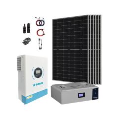 13.000 Watt Büyük Bağ Evi Solar Paketi 450w Güneş Paneli 6,2kva İnverter 5Kw Lityum Akü