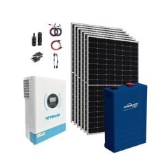 13.000 Watt Büyük Bağ Evi Solar Paketi 415w Güneş Paneli 6,2kva İnverter 5Kw Lityum Akü