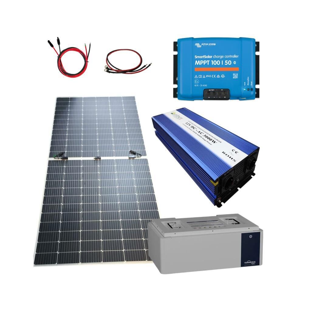 2700W Marin Solar Paketi 450W Esnek Panel 3000W UPS İnverter 2.6KW Lityum Batarya