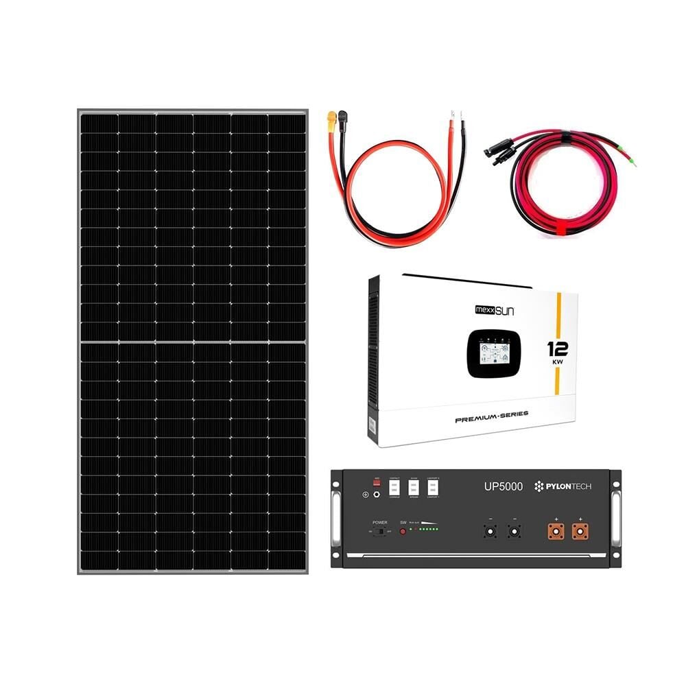 12 kW Akıllı İnverterli 5 kW Bataryalı Arttırılabilir Hazır Solar Enerji Paketi