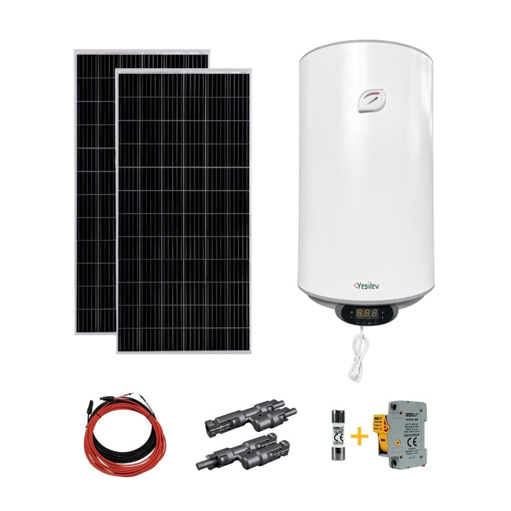 Yeşil Ev SOLAR Güneş Paneli ile Çalışan Su Isıtıcı SUNBOİL BOYLER 80 Litre 395 Watt Güneş Paneli ile Set